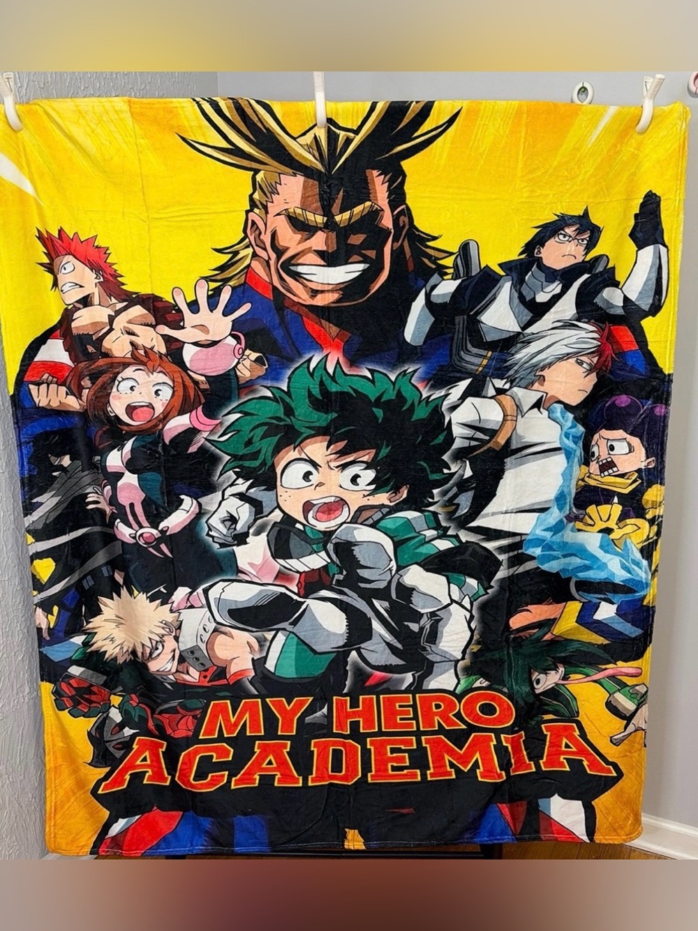 My Hero Academia Yellow & Multicolor Character Throw Blanket by
